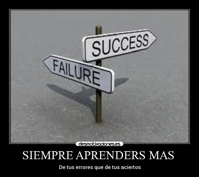 carteles failure success desmotivaciones