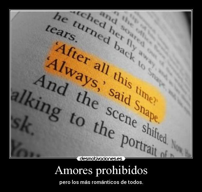Amores prohibidos -