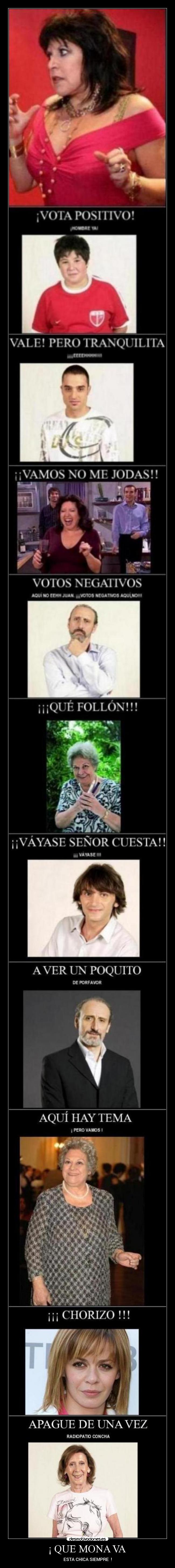 ¡ QUE MONA VA - ESTA CHICA SIEMPRE !