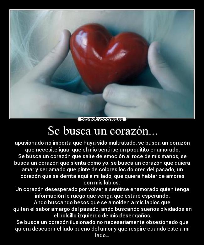 Se busca un corazón... -