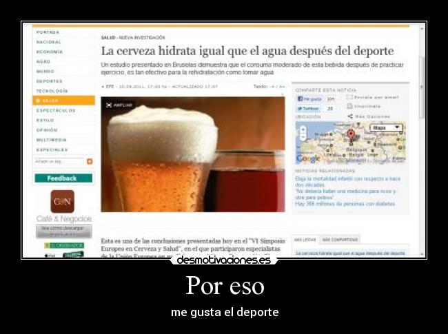 Por eso - me gusta el deporte
