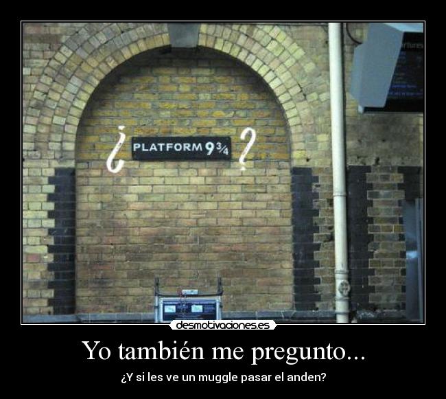 Yo también me pregunto... - ¿Y si les ve un muggle pasar el anden?