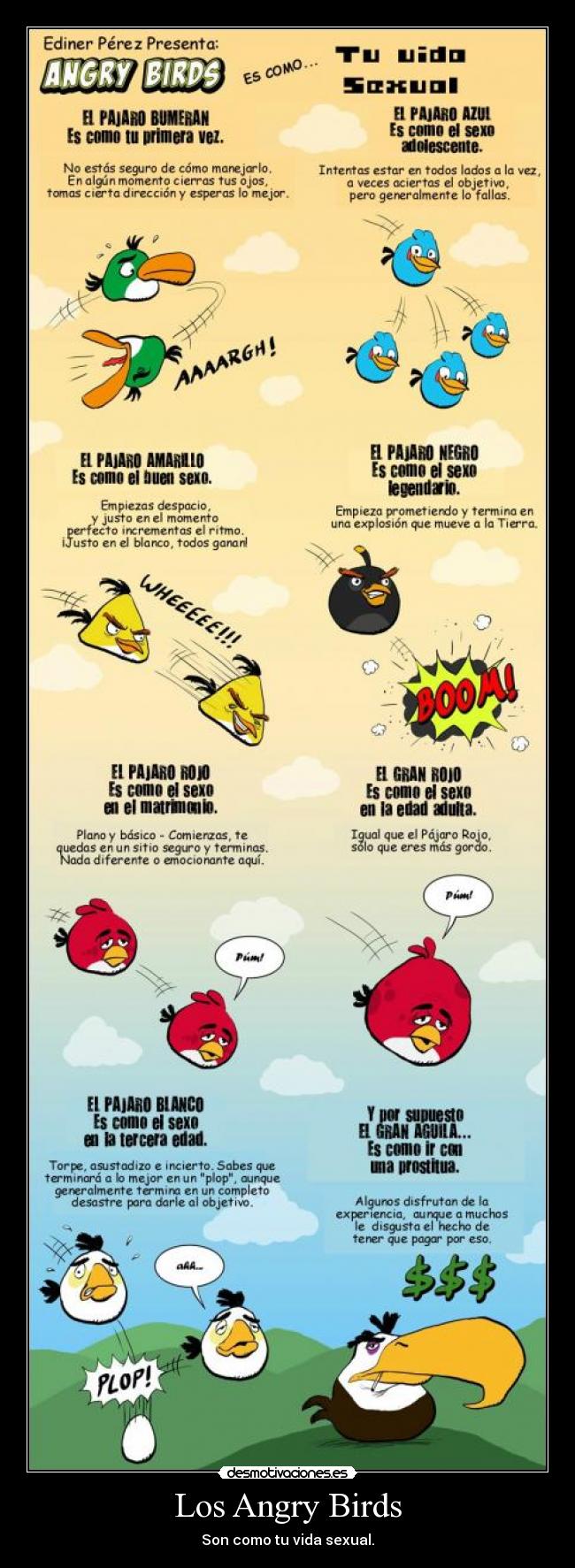 Los Angry Birds - Son como tu vida sexual.