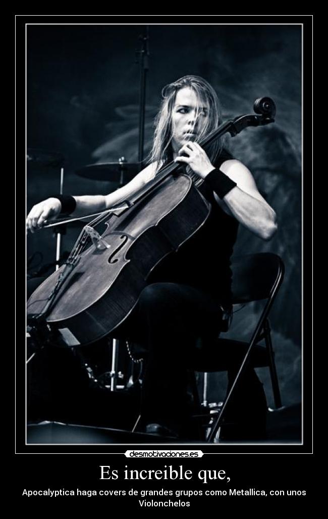 carteles apocalyptica violonchelos lol desmotivaciones