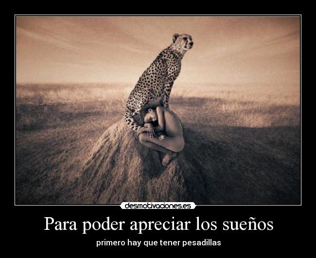 Para poder apreciar los sueños -