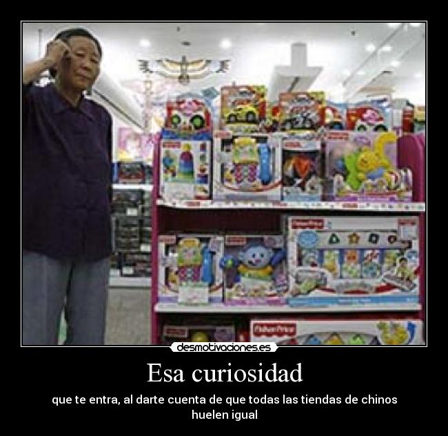 Esa curiosidad - que te entra, al darte cuenta de que todas las tiendas de chinos huelen igual