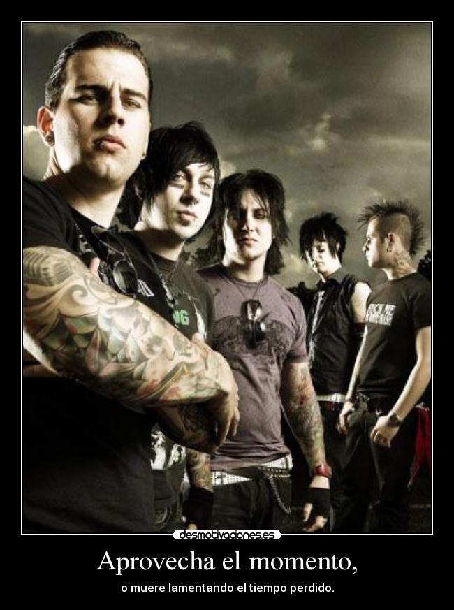 carteles seize the day avenged sevenfold metalcore desmotivaciones