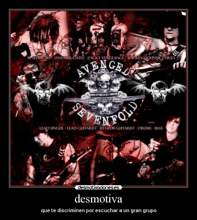 carteles avenged sevenfold desmotivaciones