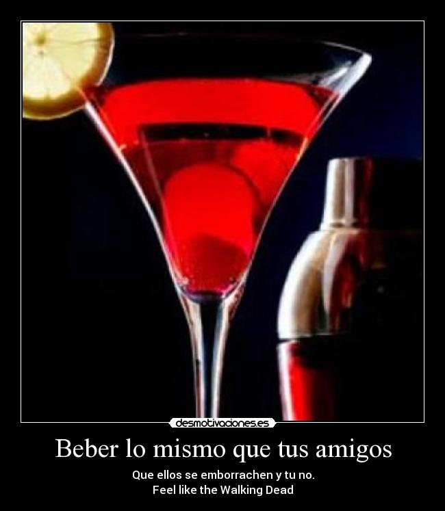 Beber lo mismo que tus amigos -