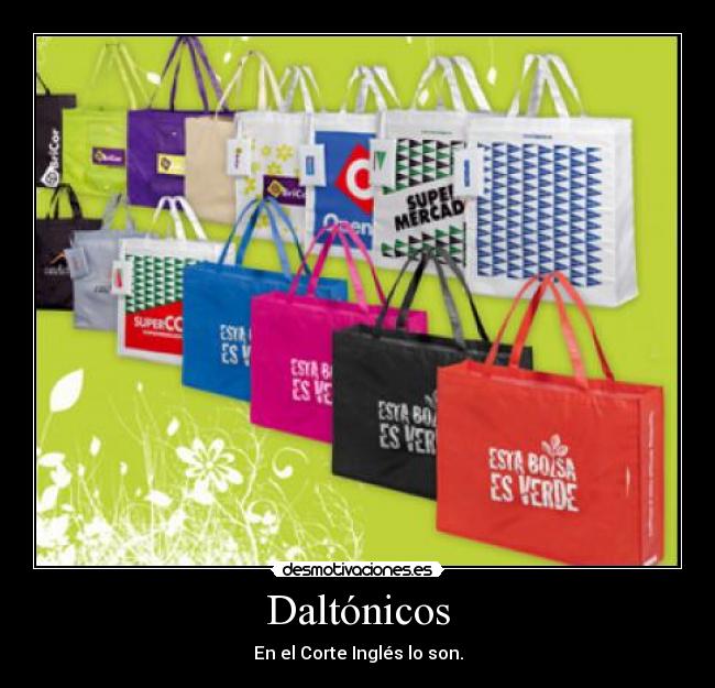 Daltónicos - En el Corte Inglés lo son.