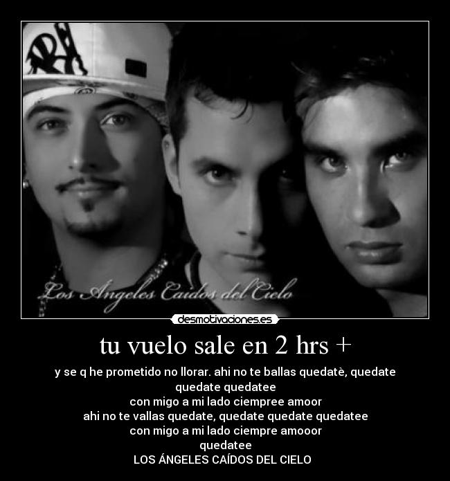 tu vuelo sale en 2 hrs + - 