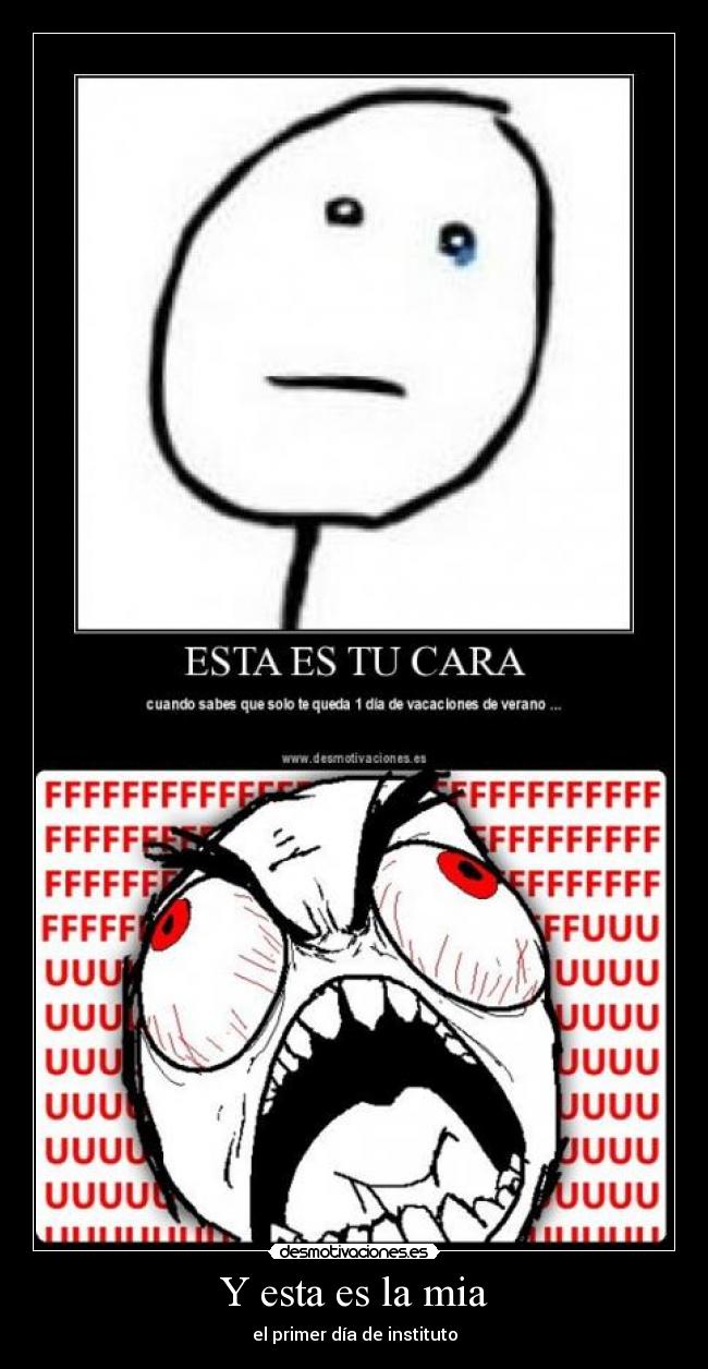 Y esta es la mia - el primer día de instituto