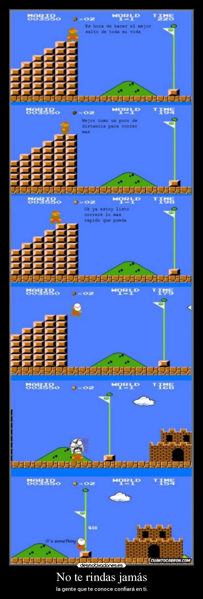 No te rindas jamás -