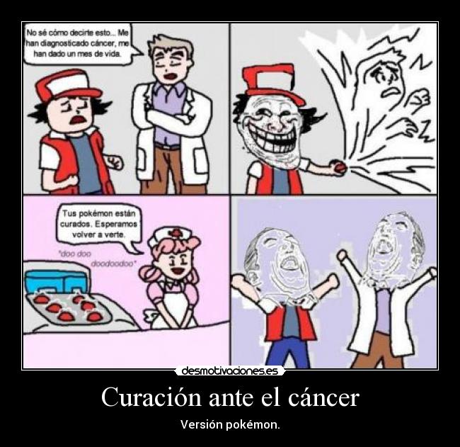 Curación ante el cáncer - Versión pokémon.