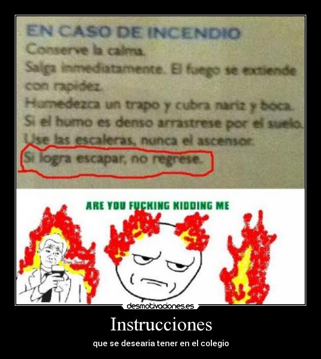 Instrucciones - que se desearia tener en el colegio