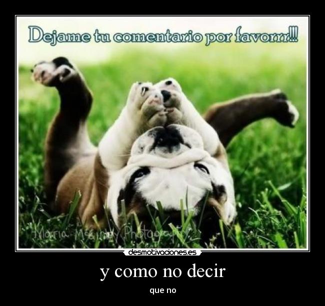 y como no decir -