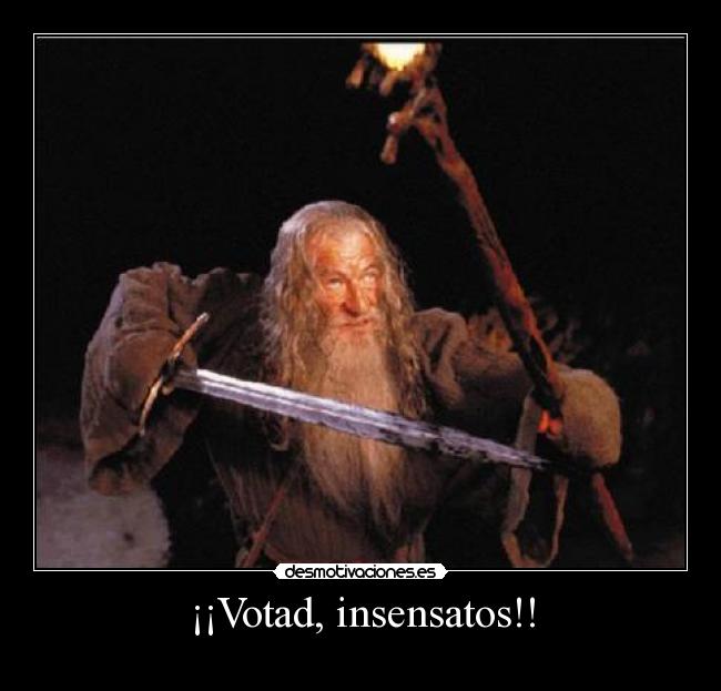 ¡¡Votad, insensatos!! -