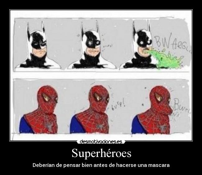 carteles superheros desmotivaciones