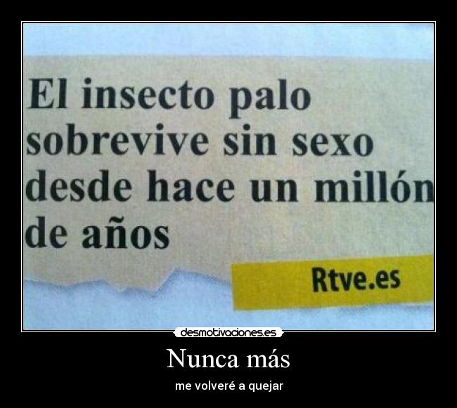 Nunca más -