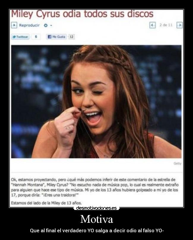 Motiva - Que al final el verdadero YO salga a decir odio al falso YO-