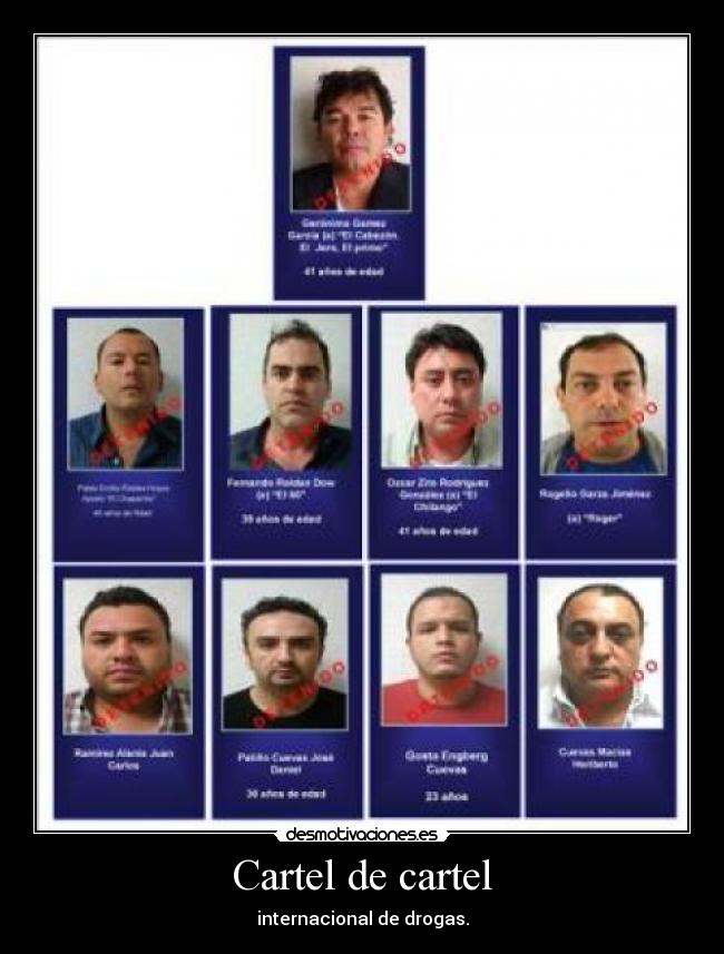 Cartel de cartel - internacional de drogas.