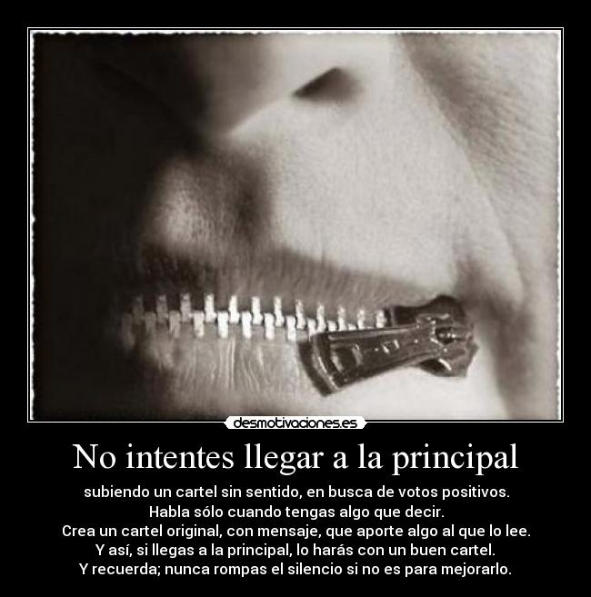 No intentes llegar a la principal -