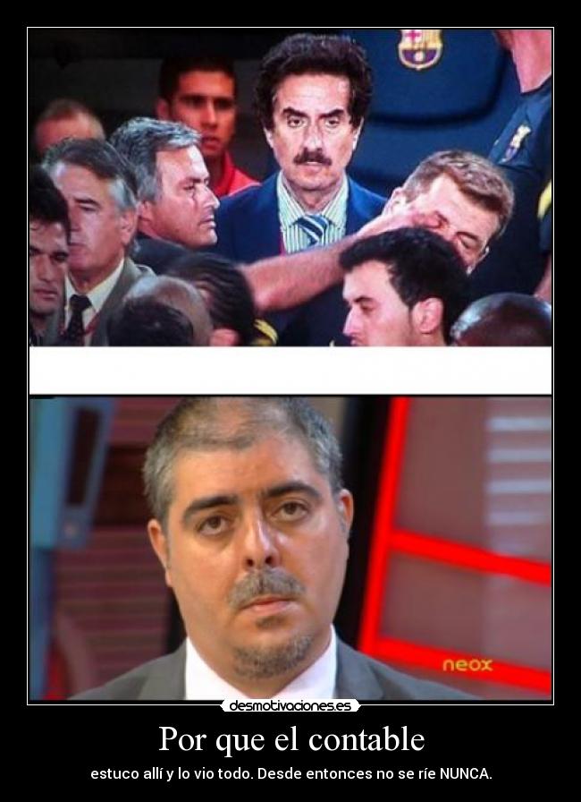 Por que el contable - estuco allí y lo vio todo. Desde entonces no se ríe NUNCA.