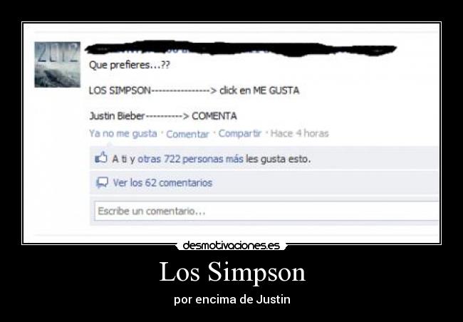 Los Simpson - por encima de Justin