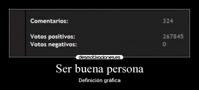 Ser buena persona -