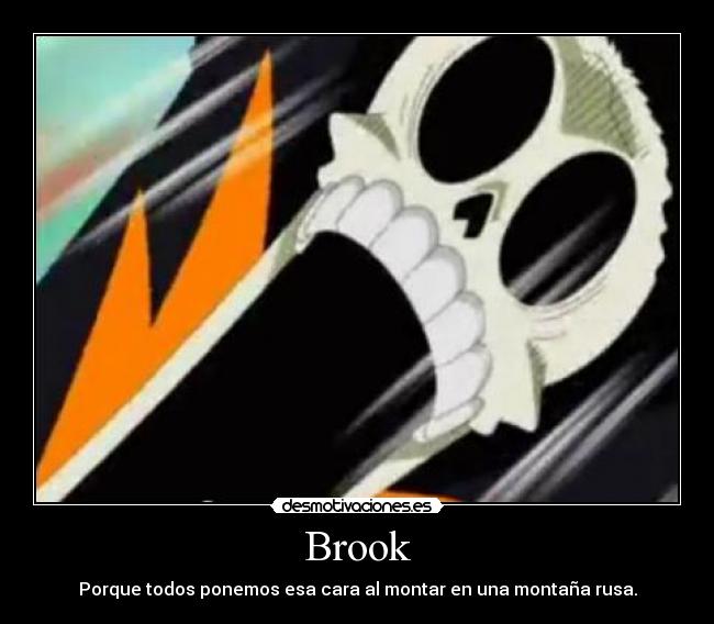 carteles brook one piece montana rusa miedo desmotivaciones