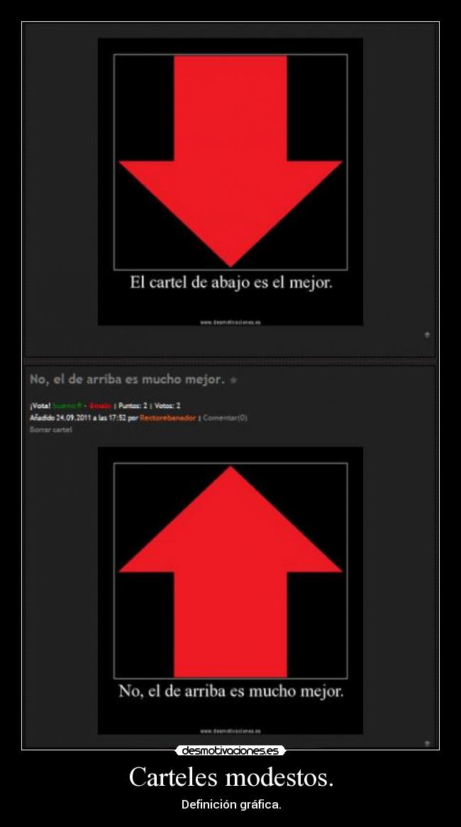 Carteles modestos. -