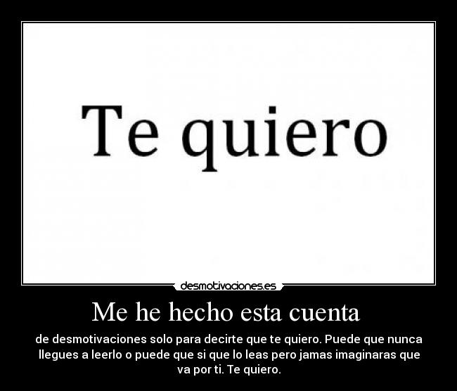 Me he hecho esta cuenta  - 