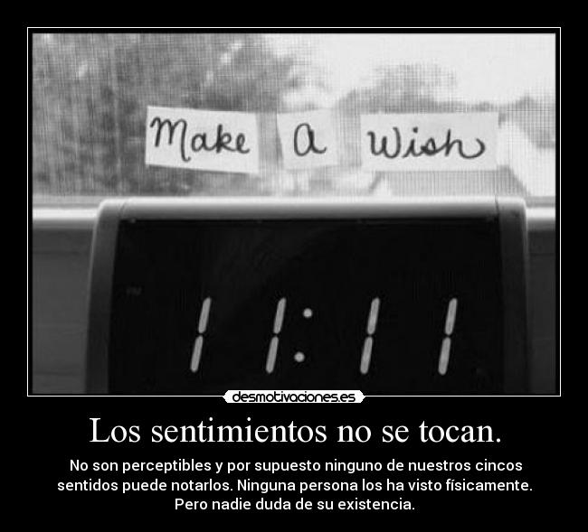 Los sentimientos no se tocan. - 
