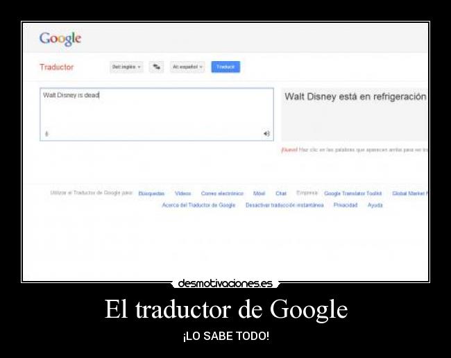 El traductor de Google - 