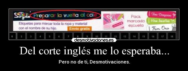Del corte inglés me lo esperaba... - 