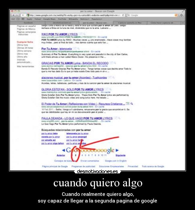 cuando quiero algo -