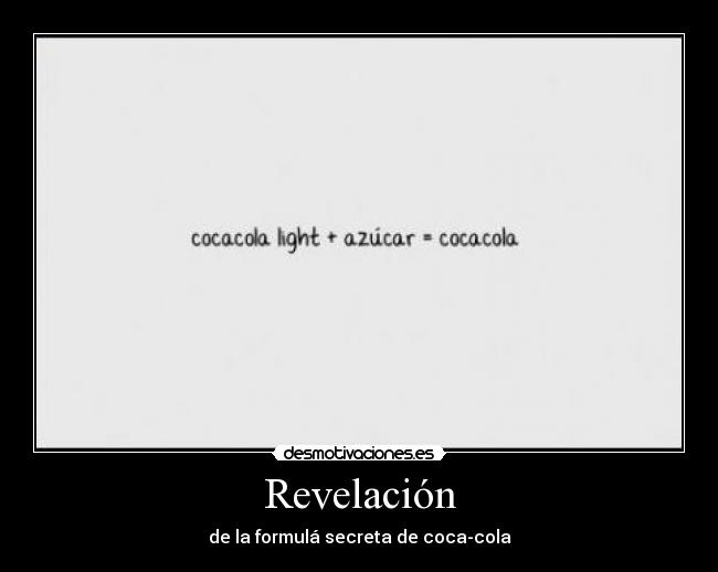 Revelación - de la formulá secreta de coca-cola