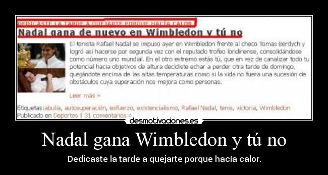carteles nadal wimbledon tenis rafa desmotivaciones