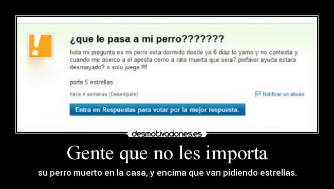 Gente que no les importa - 