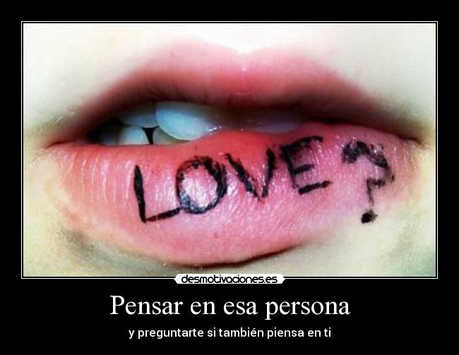 Pensar en esa persona -