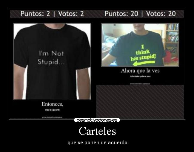 Carteles - que se ponen de acuerdo