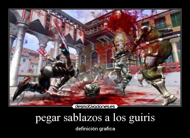 pegar sablazos a los guiris -