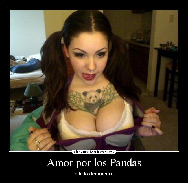Amor por los Pandas - ella lo demuestra