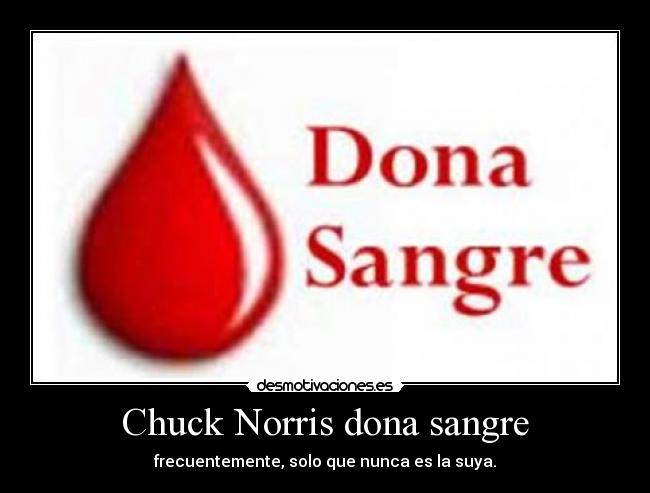 Chuck Norris dona sangre - 