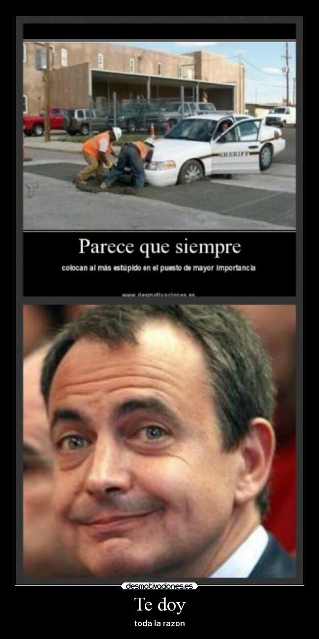 Te doy - toda la razon