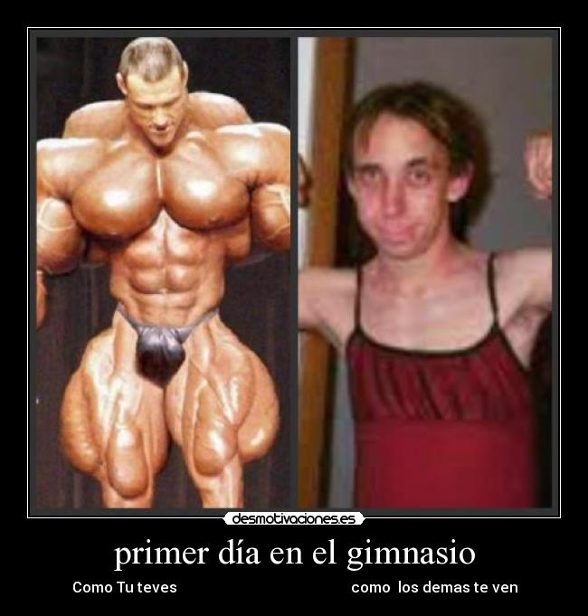primer día en el gimnasio - Como Tu teves como los demas te ven