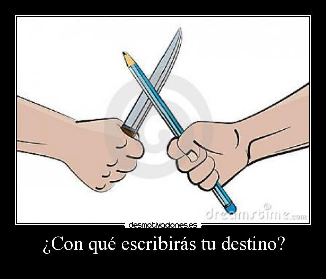 carteles destino destino paolobs1 lapiz cuchillo knives and pens bvb desmotivaciones