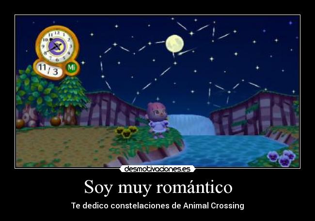 carteles animal crossing romanticismo constelaciones videojuegos desmotivaciones