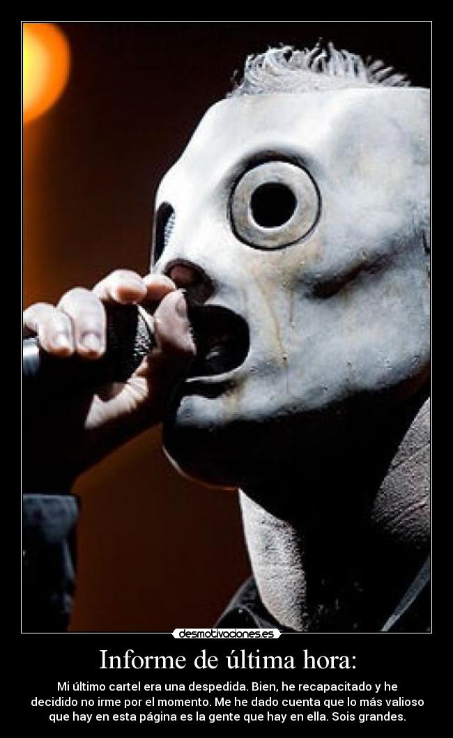 Informe de última hora: -