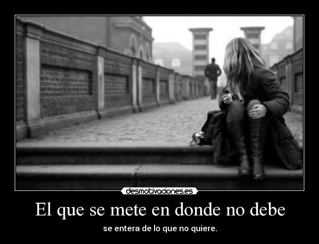 El que se mete en donde no debe - 
